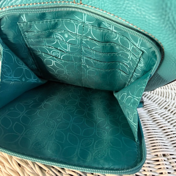Fossil Teal Leather Crossbody Bag - Picture 12 of 12